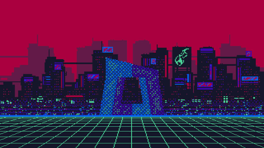 “welcome To The Future Of Cyberpunk Pixel Art” Wallpaper