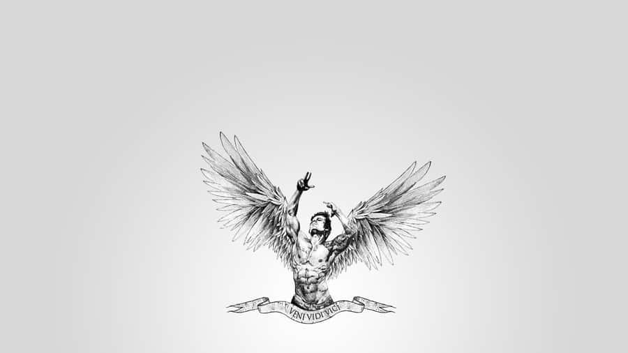 White Aesthetic Laptop Angel Wings Wallpaper