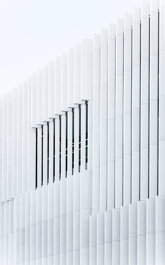 White Geometric Structure Wallpaper