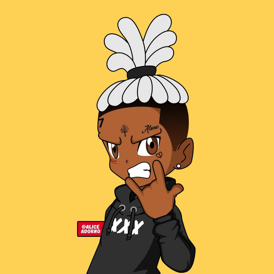 Download Free White Hair Xxxtentacion Cartoon Wallpaper - Mrwallpaper.com