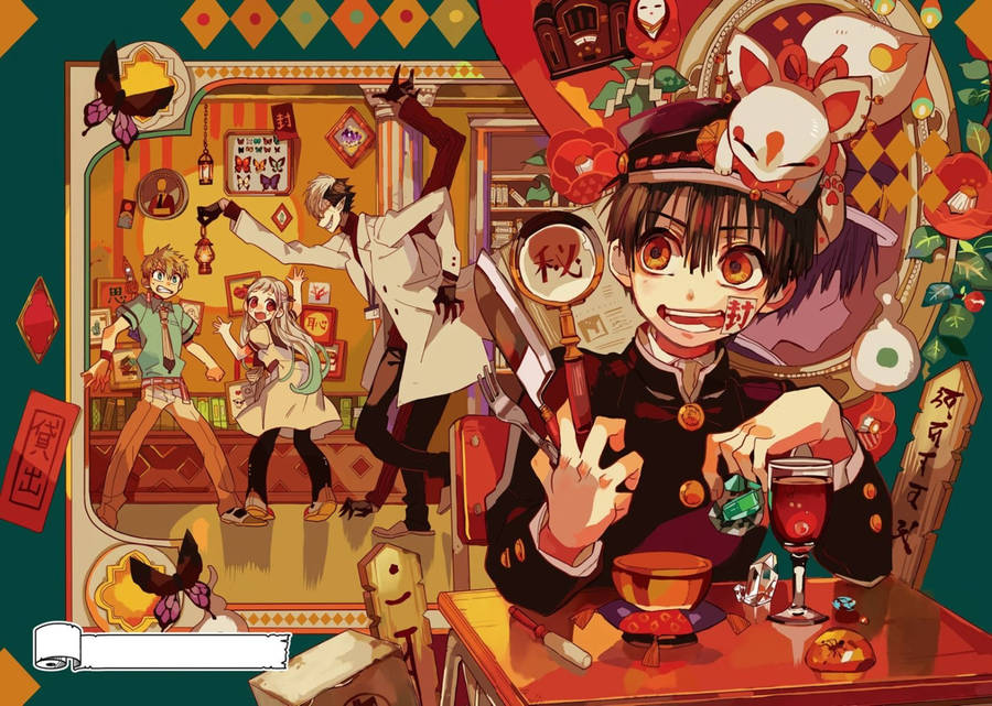 Wine Toilet Bound Hanako Kun 4k Wallpaper