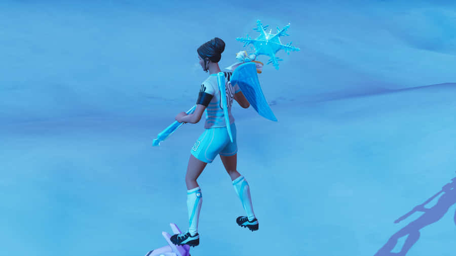“winning Never Looked So Good: The Fortnite Poised Playmaker” Wallpaper