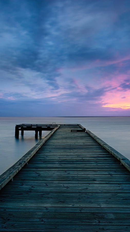 Wooden Pier 4k Ultra Iphone Wallpaper