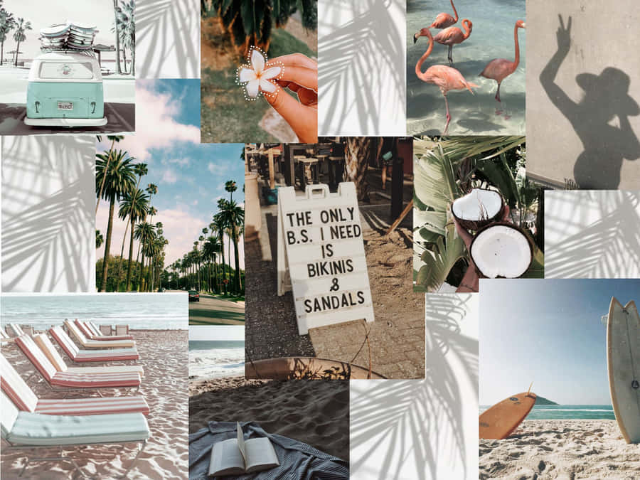 Work And Relax With This Summer Aesthetic Laptop. Wallpaper