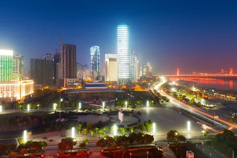 Download free Wuhan City At Night Wallpaper - MrWallpaper.com