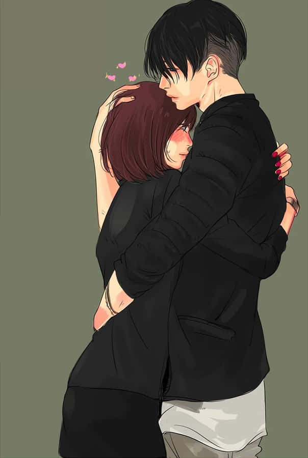 Young Couple Enjoying A Romantic Moment Wallpaper