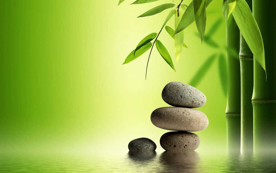 Zen Desktop With Natural Setting Wallpaper