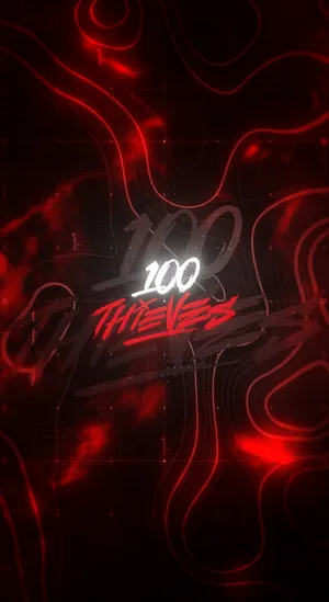 100 Thieves Illuminating Red Wallpaper