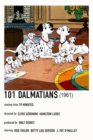 101 Dalmatians Minimalist Poster Wallpaper