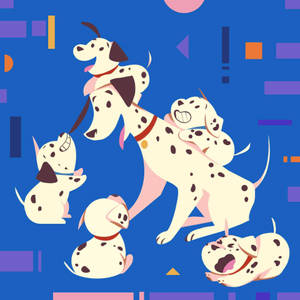 101 Dalmatians Playing With Pongo Wallpaper