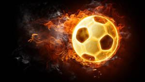 1080p Hd Flaming Soccer Ball Wallpaper
