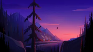 1366x768 Minimalist Nature Wallpaper