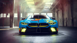 1440p Blue Bmw Sports Car Wallpaper