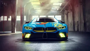 1440p Blue Bmw Sports Car Wallpaper