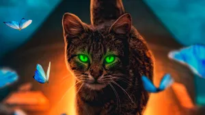 1920x1080 Hd Cat Green Eyes Wallpaper