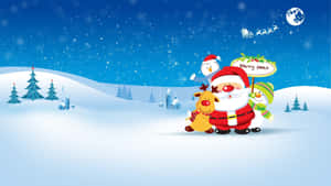 1920x1080 Hd Christmas Cartoon Wallpaper