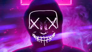 1920x1080 Hd Neon Mask Anonymous Wallpaper