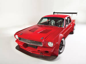 1966 Red Ford Mustang Hd Wallpaper