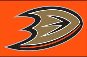 2013 Anaheim Ducks Orange Background Wallpaper
