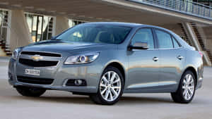 2013 Silver Chevy Malibu Wallpaper