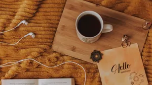 2048x1152 Aesthetic Chill Brown Coffee Mug Wallpaper