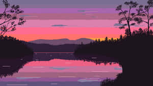 2048x1152 Pixel Sunset Landscape Wallpaper