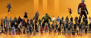 2560 X 1080 Marvel Miniature Visual Design. Wallpaper