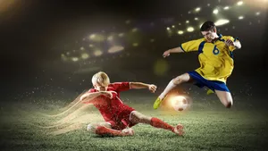 2560x1440 Soccer Ball Glowing Wallpaper
