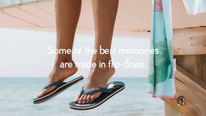 2560x1440 Summer Flip Flops Quote Wallpaper