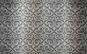 2k Metallic Silver Pattern Wallpaper