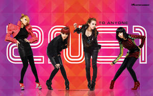 2ne1 K-pop Neon Poster Wallpaper