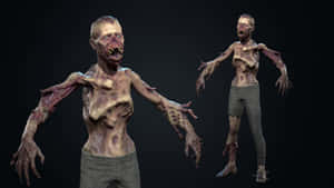 3 D Zombie Horror Model Wallpaper