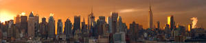 3 Monitor High-rise Buildings Wallpaper