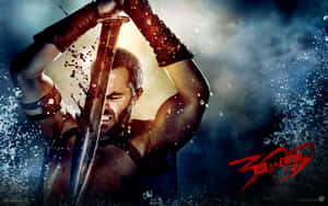 300 Movie Poster With Themistocles Smashing His Sword Wallpaper