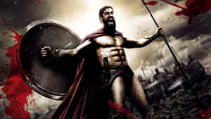 300 Movie Scene With The King Of Sparta Wallpaper