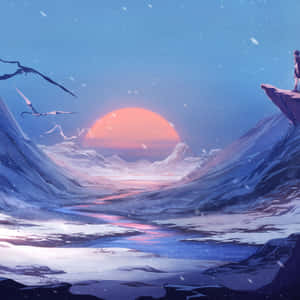 3000x3000 Landscape Painting Wallpaper