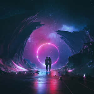 3000x3000 Neon Hole Wallpaper