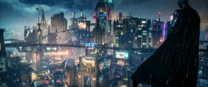 3440x1440 City Batman: Arkham Wallpaper