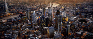 3440x1440 City Of London Aerial Shot Wallpaper