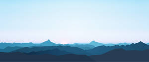 3440x1440 Minimalist Mountain Ranges Wallpaper