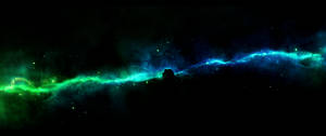 3440x1440 Minimalist Neon Nebula Wallpaper