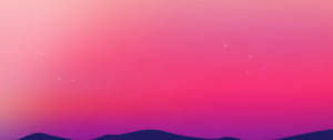 3440x1440 Minimalist Pink Skies Wallpaper