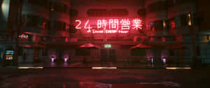 3440x1440 Neon Chinese Red Led Light Wallpaper