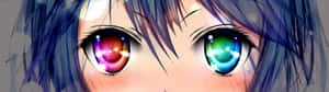 3840 X 1080 Pink Green Eye Anime Hd Wallpaper