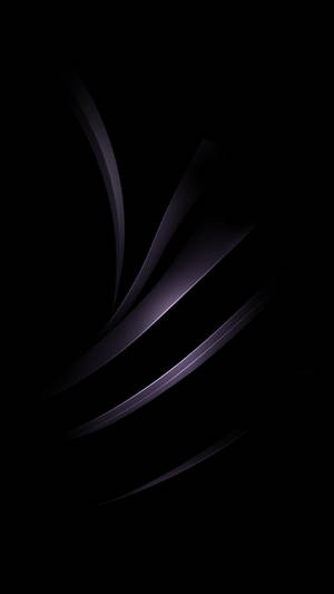 3d Abstract Curves Pure Black Hd Phone Screen Wallpaper