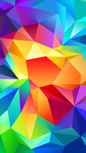 3d Apple Iphone Colored Facets Wallpaper