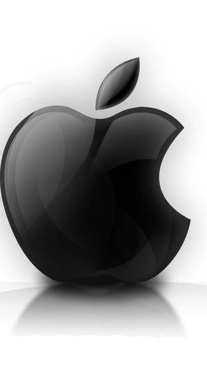 3d Apple Iphone Logo With Shadow Wallpaper