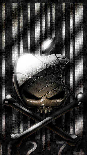 3d Apple Iphone Pirate Logo Wallpaper