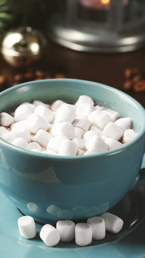 3d Bowl Marshmallow Wallpaper