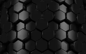 3d Dark Aesthetic Hexagon Black Pattern Wallpaper